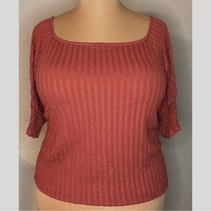 ModCloth Rusty Dark Salmon Pink Cotton Top Size 2x
